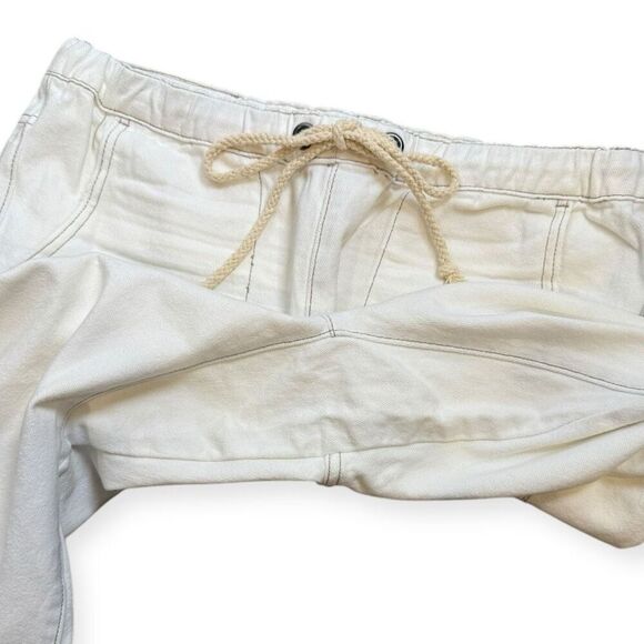 Free People X One Teaspoon White Shabbies Shabby Bandit Jeans Beau L - Picture 5 of 16